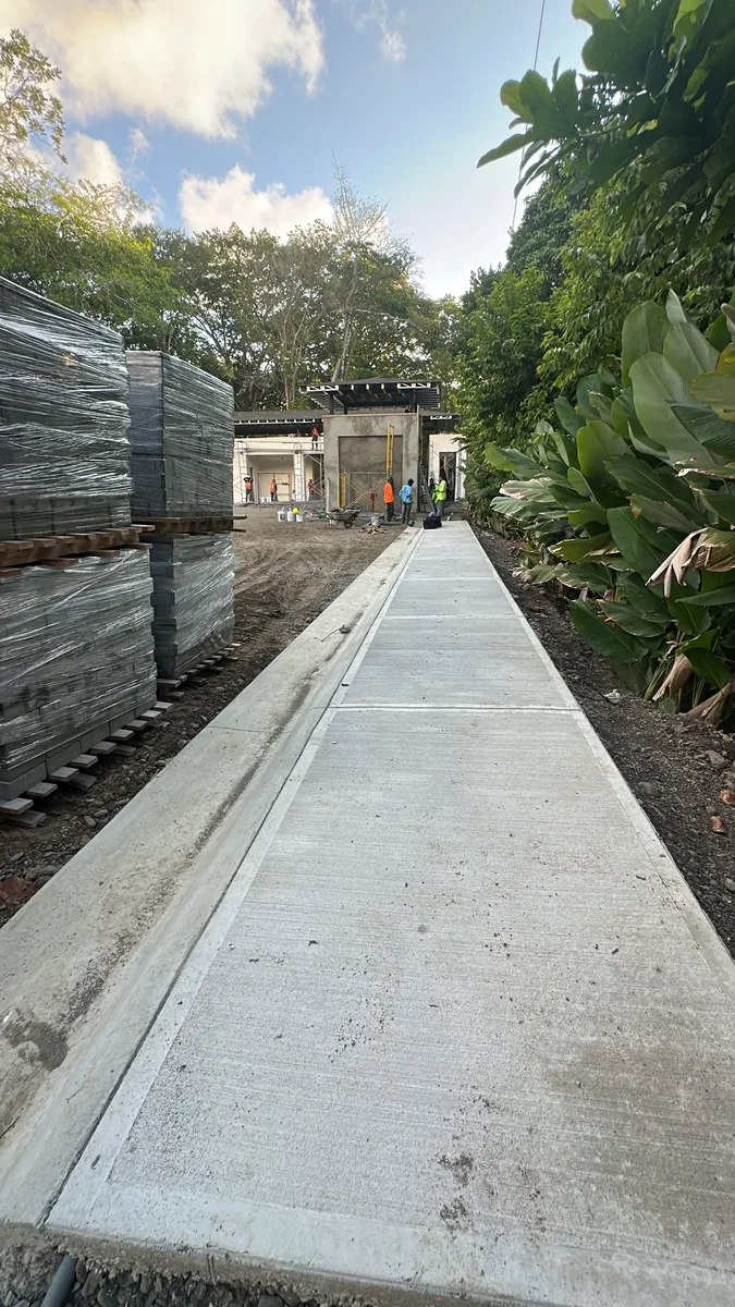 Entrance road and paving · 31