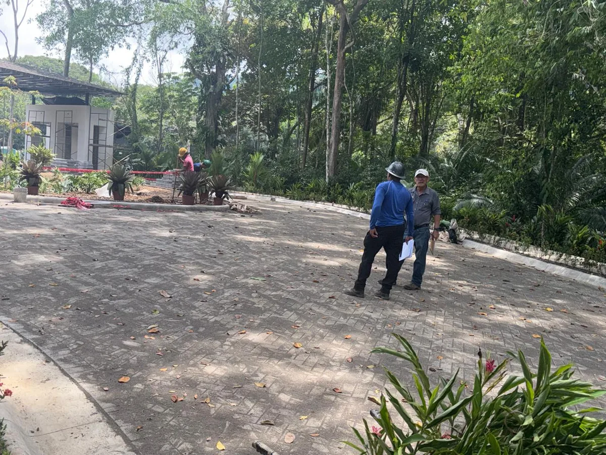 Entrance road and paving · 24