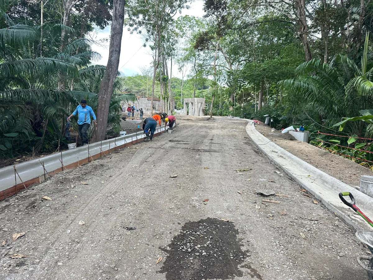 Entrance road and paving · 23